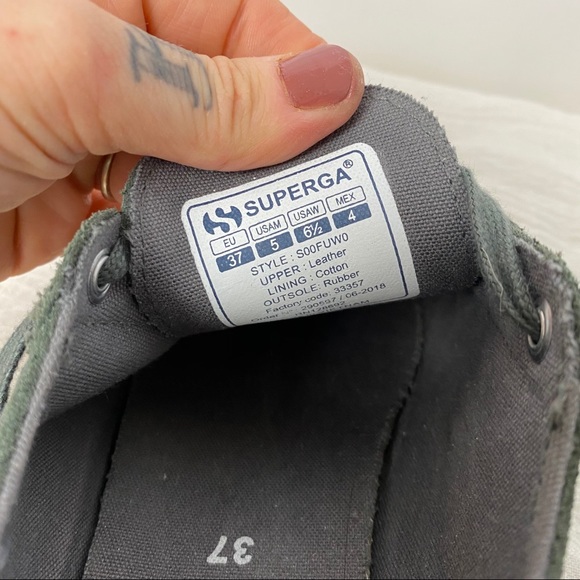 SUPERGA Suecotw 2750 Suede Sneaker Gray 6.5 - Picture 7 of 10